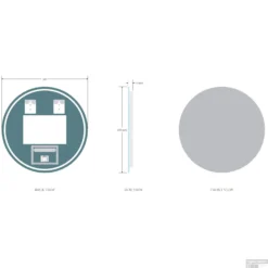 Badkamerspiegel Boss & Wessing Rond 60 Cm LED Verlichting Warm White -Baden Luxe Verkoop bwsrondgroep sfeer 4 4