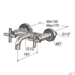 Badmengkraan Hotbath Chap Opbouw 2-kruisgreep Chroom OUTLET -Baden Luxe Verkoop c030cr badmengkraan hotbath chap opbouw 2 kruisgreep chroom tech 1