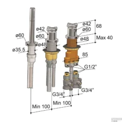 Thermostaatkraan Hotbath Chap Badrand 2-kruisgreep Zonder Uitloop Chroom -Baden Luxe Verkoop c065cr thermostaatkraan hotbath chap badrand 2 kruisgreep zonder uitloop chroom tech