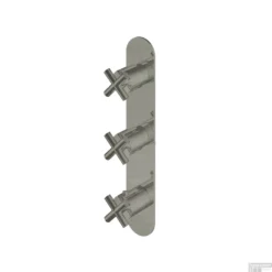 Douchethermostaat Hotbath Chap Inbouw 2 Stopkranen Verticaal Geborsteld Nikkel