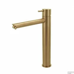 Wastafelmengkraan Hotbath Cobber 1-hendel Recht 28.6 Cm Geborsteld Messing