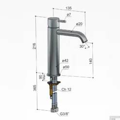 Wastafelmengkraan Hotbath Cobber 1-hendel Gebogen 21.6 Cm Mat Zwart -Baden Luxe Verkoop cb003mcbl wastafelmengkraan hotbath cobber 1 hendel gebogen 21.6 cm mat zwart tech