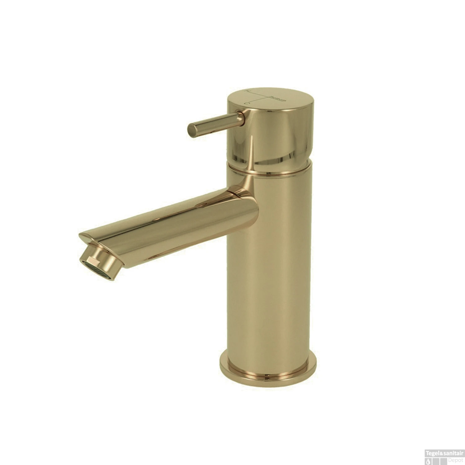 Wastafelmengkraan Hotbath Cobber 1-hendel Recht 14.3 Cm Gepolijst Messing PVD 1 Wastafelmengkraan Hotbath Cobber 1-hendel Recht 14.3 Cm Gepolijst Messing PVD