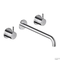 Wastafelmengkraan Hotbath Cobber Inbouw 2-hendel Gebogen 25 Chroom