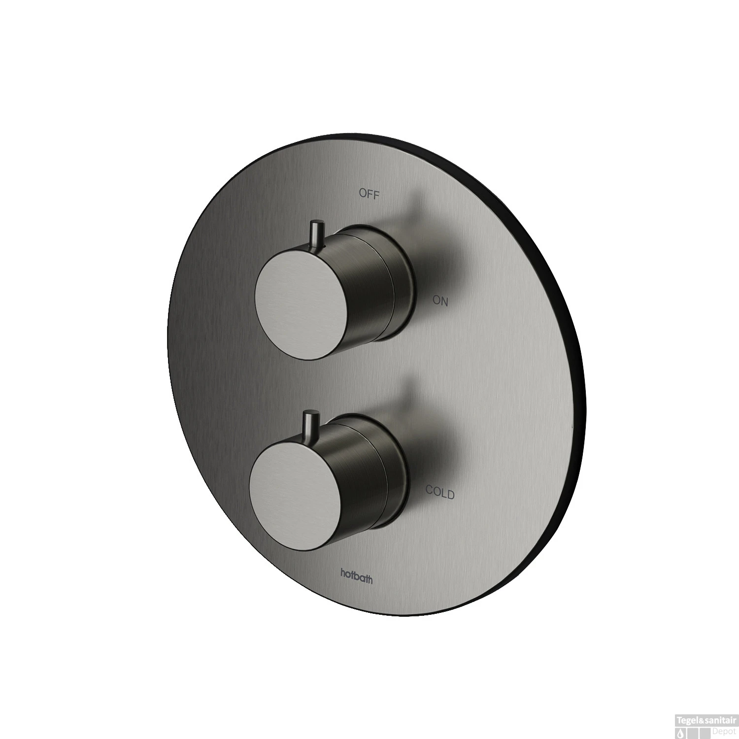 Douchethermostaat Hotbath Buddy Inbouw 2-weg Verouderd IJzer (excl. Inbouwdeel)