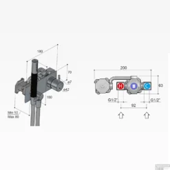 Inbouw Douchemengkraan Hotbath Cobber Incl. Doucheslang En Handdouche Gepolijst Messing PVD OUTLET -Baden Luxe Verkoop cb027extnbp inbouw douchemengkraan hotbath cobber incl. doucheslang en handdouche gepolijst messing pvd tech 1