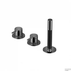 Inbouw Badrandcombinatie Hotbath Cobber Met 2-weg Omstel Zwart Chroom (incl. Handdouche)