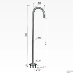 Baduitloop Hotbath Cobber Vrijstaand 106 Cm Gepolijst Messing PVD -Baden Luxe Verkoop cb076nbp baduitloop hotbath cobber vrijstaand 106 cm gepolijst messing pvd tech