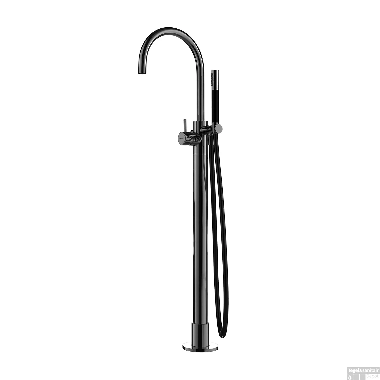 Badmengkraan Hotbath Cobber Draaibare Uitloop 105.5 Cm Zwart Chroom