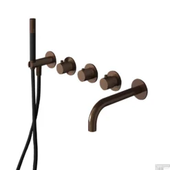 Badthermostaat Hotbath Cobber Inbouw Met Uitloop 2 Stopkranen Verouderd Messing (excl. Inbouwdeel)