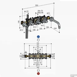 Badthermostaat Hotbath Cobber Inbouw Met Uitloop 2 Stopkranen Geborsteld Nikkel (excl. Inbouwdeel) -Baden Luxe Verkoop cb7072extgn bad en douchethermostaat hotbath cobber inbouw met uitloop 2 stopkranen geborsteld nikkel excl. inbouwdeel tech