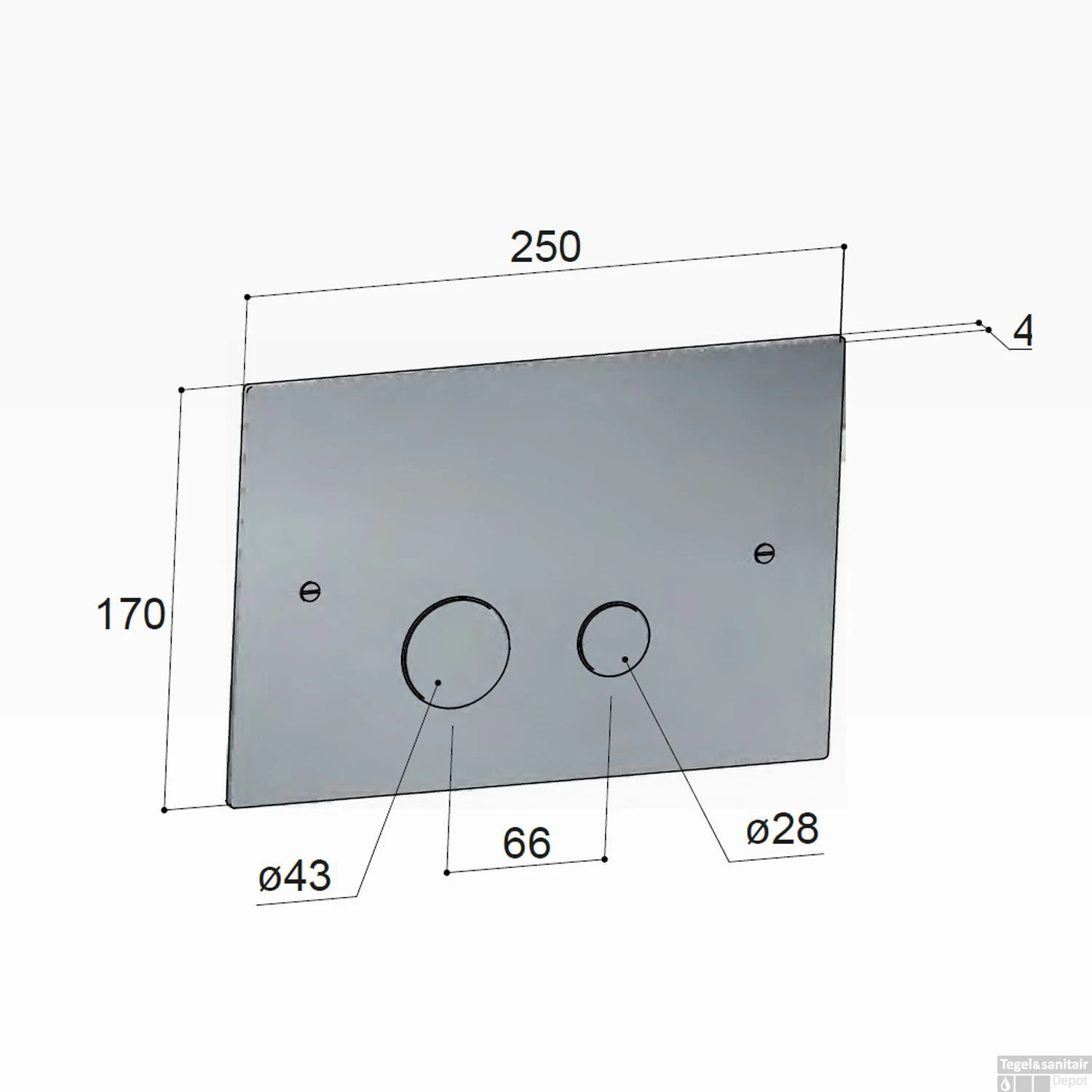 Bedieningspaneel Hotbath Cobber T.b.v. Geberit UP320 Geborsteld Messing OUTLET 3 Bedieningspaneel Hotbath Cobber T.b.v. Geberit UP320 Geborsteld Messing OUTLET - Afbeelding 3