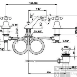 Cisal Arcana Ceramic 3-gats Bidetmengkraan Brons AC00122027