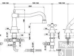 Cisal Arcana Ceramic 4-gats Badmengkraan Badrandmontage 3/4" Chroom AC00026421