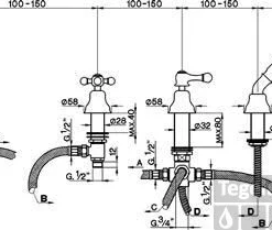 Cisal Arcana Ceramic 4-gats Badmengkraan Badrandmontage Goud AC00029024