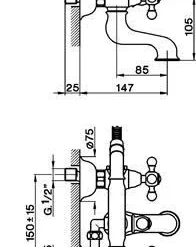 Cisal Arcana Ceramic Badmengkraan Met Handdouche Chroom AC00010221