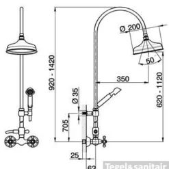 Cisal Arcana Ceramic Douchekolom Brons AC00405127