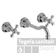 Wastafelmengkraan Cisal Arcana Ceramic Inbouw 3-gats AC0035102A RVS