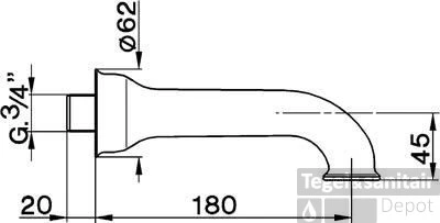 Cisal Arcana Ceramic Uitloop 180mm AR000241 1 Cisal Arcana Ceramic Uitloop 180mm AR000241