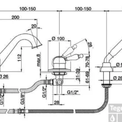 Cisal Arcana Empress 3-gats Badmengkraan Met Handdouche EM00126074 Chroom-Goud