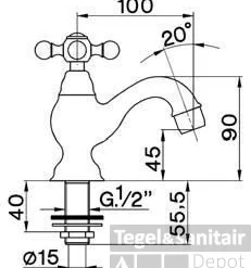 Cisal Arcana Fonteinkraan AR00090074 Chroom-Goud