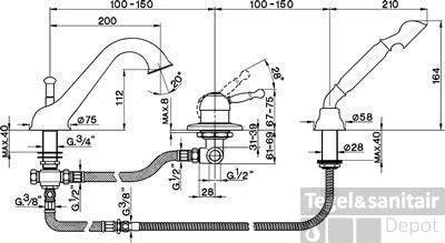 Cisal Arcana Royal Badkraan Badrandmontage AY00126074 Chroom-Goud 1 Cisal Arcana Royal Badkraan Badrandmontage AY00126074 Chroom-Goud