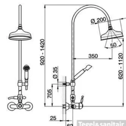 Cisal Arcana Royal Douchekolom AY0040502A RVS