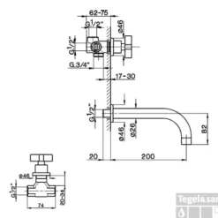 Cisal Barcelona Inbouw Badmengkraan RVS BA0002102A