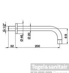 Cisal Barcelona Quad Baduitloop 200mm Rvs ZA0032502A