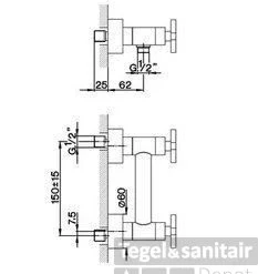 Cisal Barcelona Quad Douchemengkraan Chroom BQ00044121