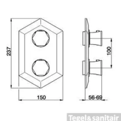 Cisal Cherie Afdekset Voor Inbouw Wastafelthermostaatkraan CE00930021 Chroom