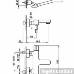 Cisal Cubic Badmengkraan Met Handdouche Chroom CUD2101021