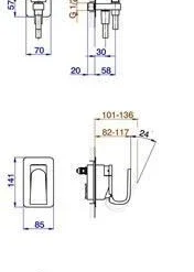 Cisal Kawa Inbouwset Badmengkraan KA00310039 Zwart Met Handdouche, Baduitloop En Mengkraan.