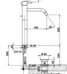 Wastafelmengkraan Cisal Less Minimal LM001520