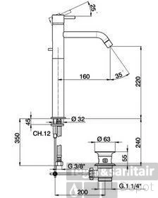 Wastafelmengkraan Cisal Less Minimal LM001520 1 Wastafelmengkraan Cisal Less Minimal LM001520