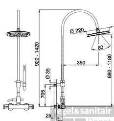 Cisal Less Thermostatisch Doucheset LS004080