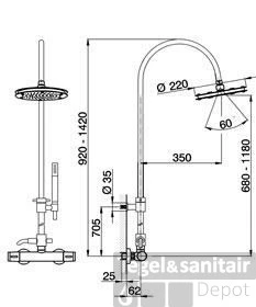 Cisal Less Thermostatisch Doucheset LS004080 1 Cisal Less Thermostatisch Doucheset LS004080