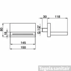 Cisal Muur Uitloop Waterval Chroom ZA00220021