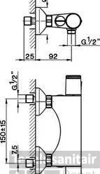 Cisal Pumpy Thermostatische Douchekraan LST01010