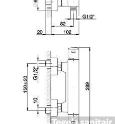 Cisal Roadster Douchekolom Thermostaat Mat Wit RRC780104Q
