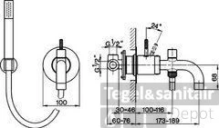 Cisal Step Inbouw Badmengkraan Met Handdouche Chroom ST00110021