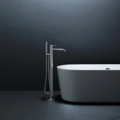 Clou Xo Vrijstaande Badmengkraan Type 13 Met Handdouche RVS Geborsteld -Baden Luxe Verkoop cl 06.04013.41 a