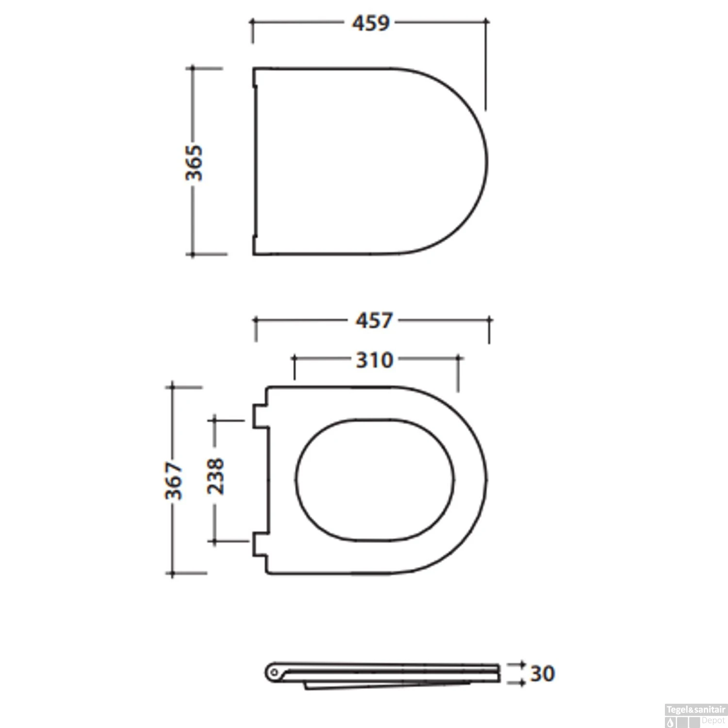 Closetzitting Globo Forty3 Softclose Wit 3 Closetzitting Globo Forty3 Softclose Wit - Afbeelding 3