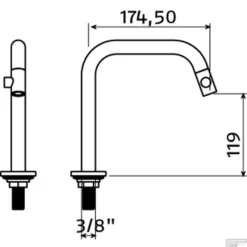 Clou Kaldur Fonteinkraan Links Lange Uitloop Staand Chroom -Baden Luxe Verkoop clou kaldur fonteinkraan links lange uitloop staand chroom tech