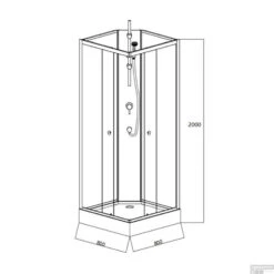 Complete Douchecabine VM Khone I 80x80x207 Cm Hoekinstap Mat Wit 5 Complete Douchecabine VM Khone I 80x80x207 Cm Hoekinstap Mat Wit -Baden Luxe Verkoop complete douchecabine vm khone i 80x80x207 cm hoekinstap mat wit tech