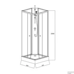 Complete Douchecabine VM Khone II 90x90x207 Cm Hoekinstap Mat Wit -Baden Luxe Verkoop complete douchecabine vm khone i 90x90x207 cm hoekinstap mat wit tech