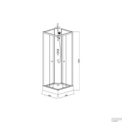 Complete Douchecabine VM Khone III 80x80x220 Cm Hoekinstap Mat Wit -Baden Luxe Verkoop complete douchecabine vm khone iii 80x80x220 cm hoekinstap mat wit tech