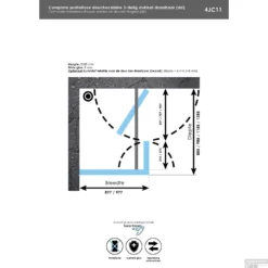 Complete Profielloze Douchecabine 3-delig Dd (Alle Kleuren En Maten) -Baden Luxe Verkoop complete profielloze douchecabine 3 delig dd alle kleuren en maten tech
