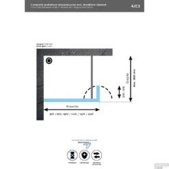 Complete Profielloze Inloopdouche Draaibare Zijwand 40cm (Alle Kleuren En Maten) -Baden Luxe Verkoop complete profielloze inloopdouche draaibaar alle kleuren en maten tt 4jc3 tech 1