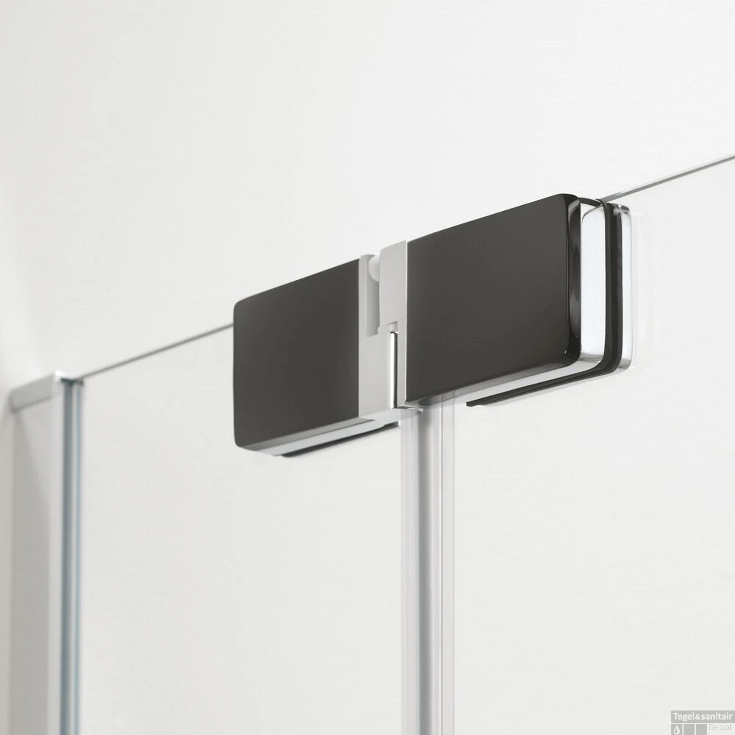 Nisdeur Sealskin Links 120x195 Cm Swingdeur Zilver Hoogglans Helder Glas - Afbeelding 11